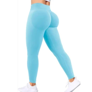 Seamless Women Solid Waist Yoga Pants